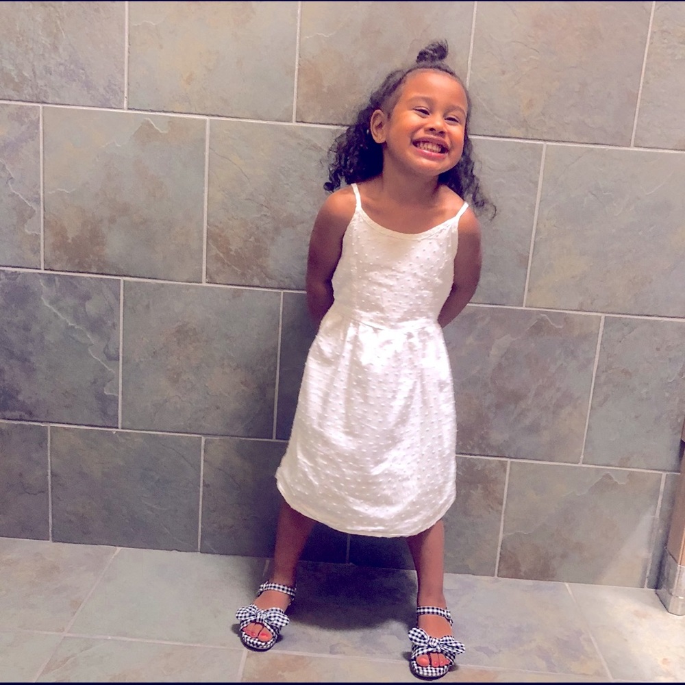 Old navy gingham toddler girl bow sandal